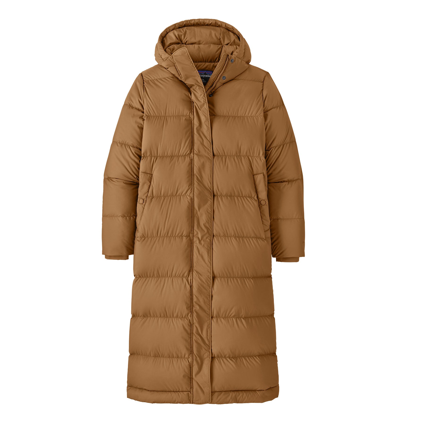 Women's Silent Down Long Parka in Deer Brown | Patagonia Bend