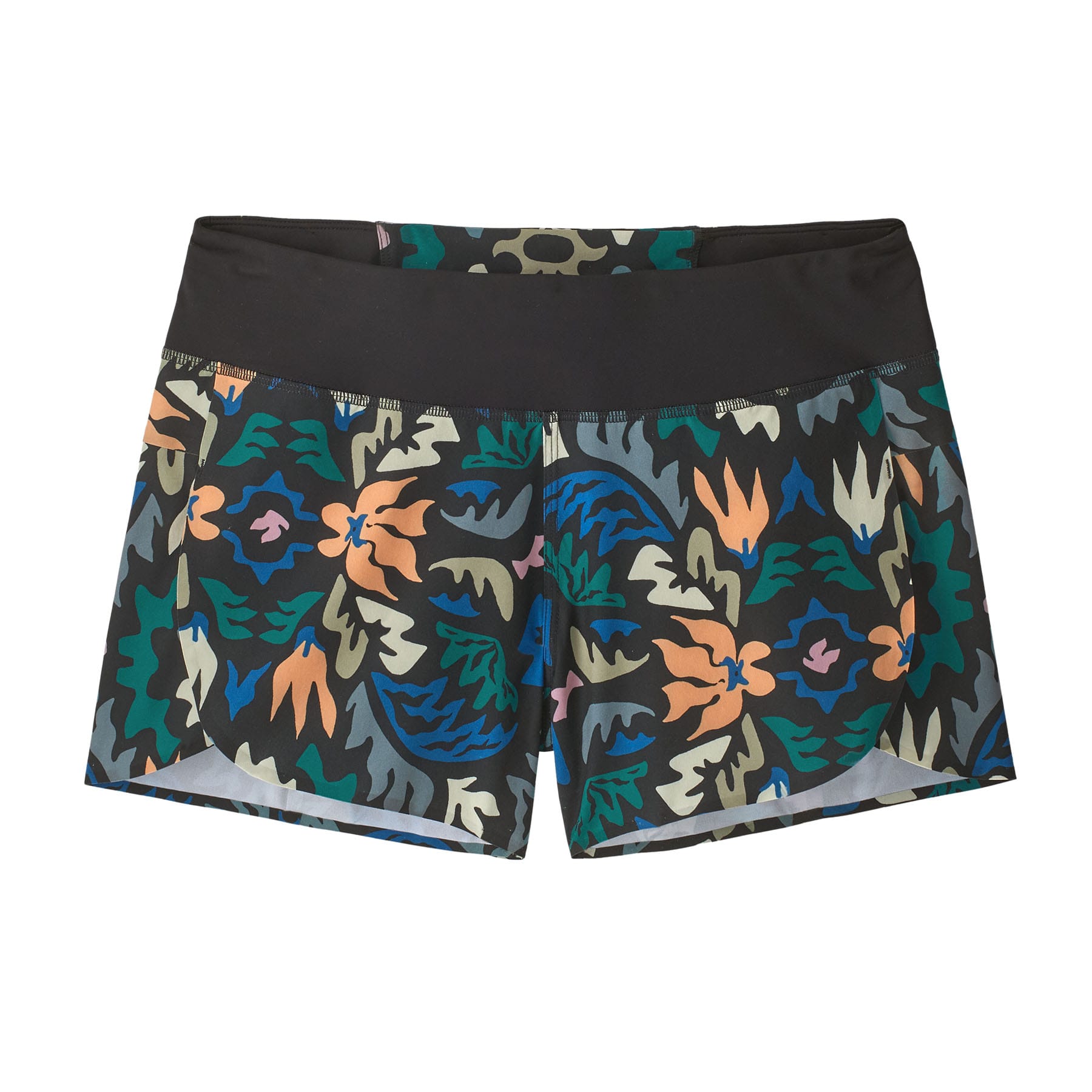 Women's Stretch Hydropeak Surf Shorts in Kaleido: Black | Patagonia Bend