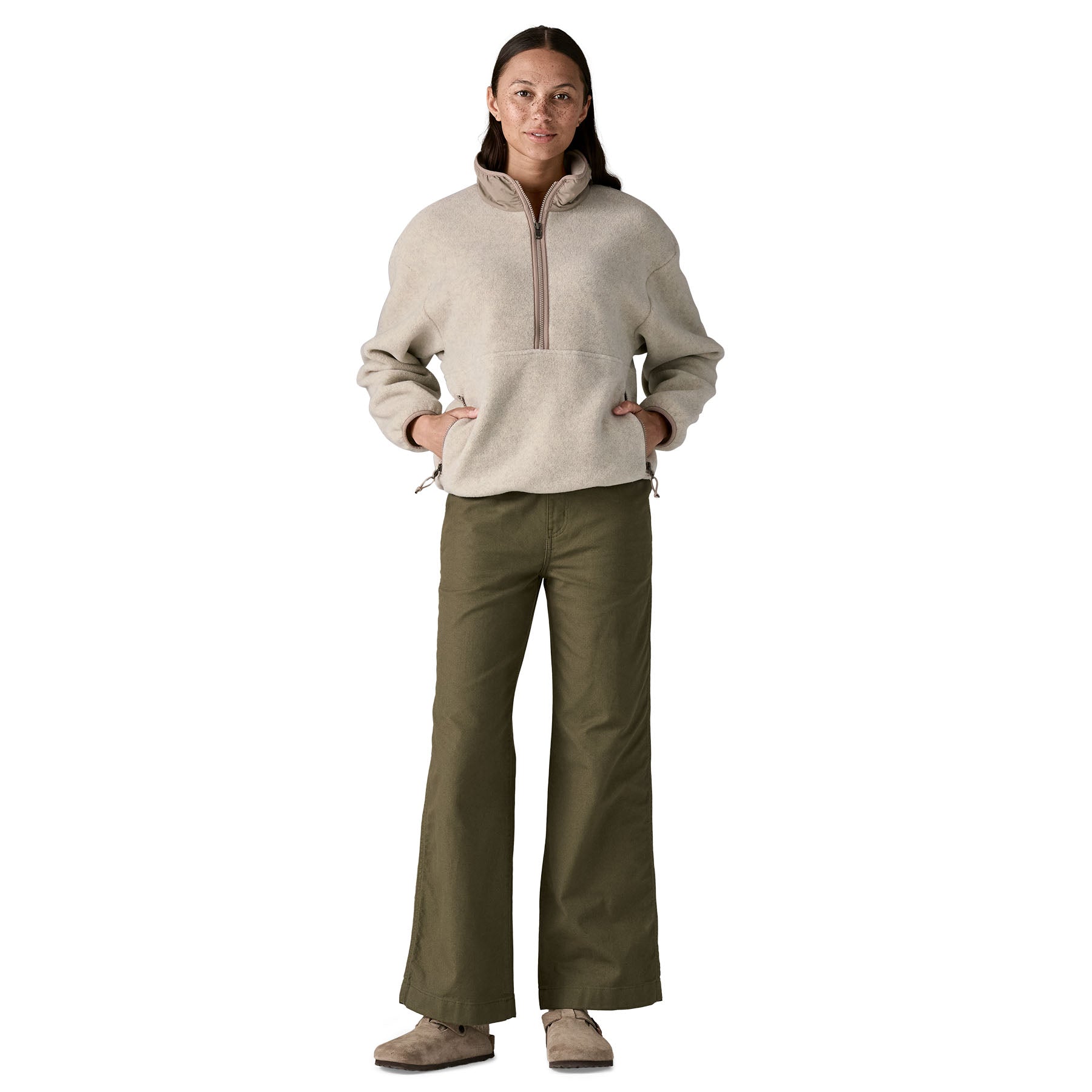 Women's Synchilla® Marsupial in Oatmeal Heather w/Seabird Grey | Patagonia Bend