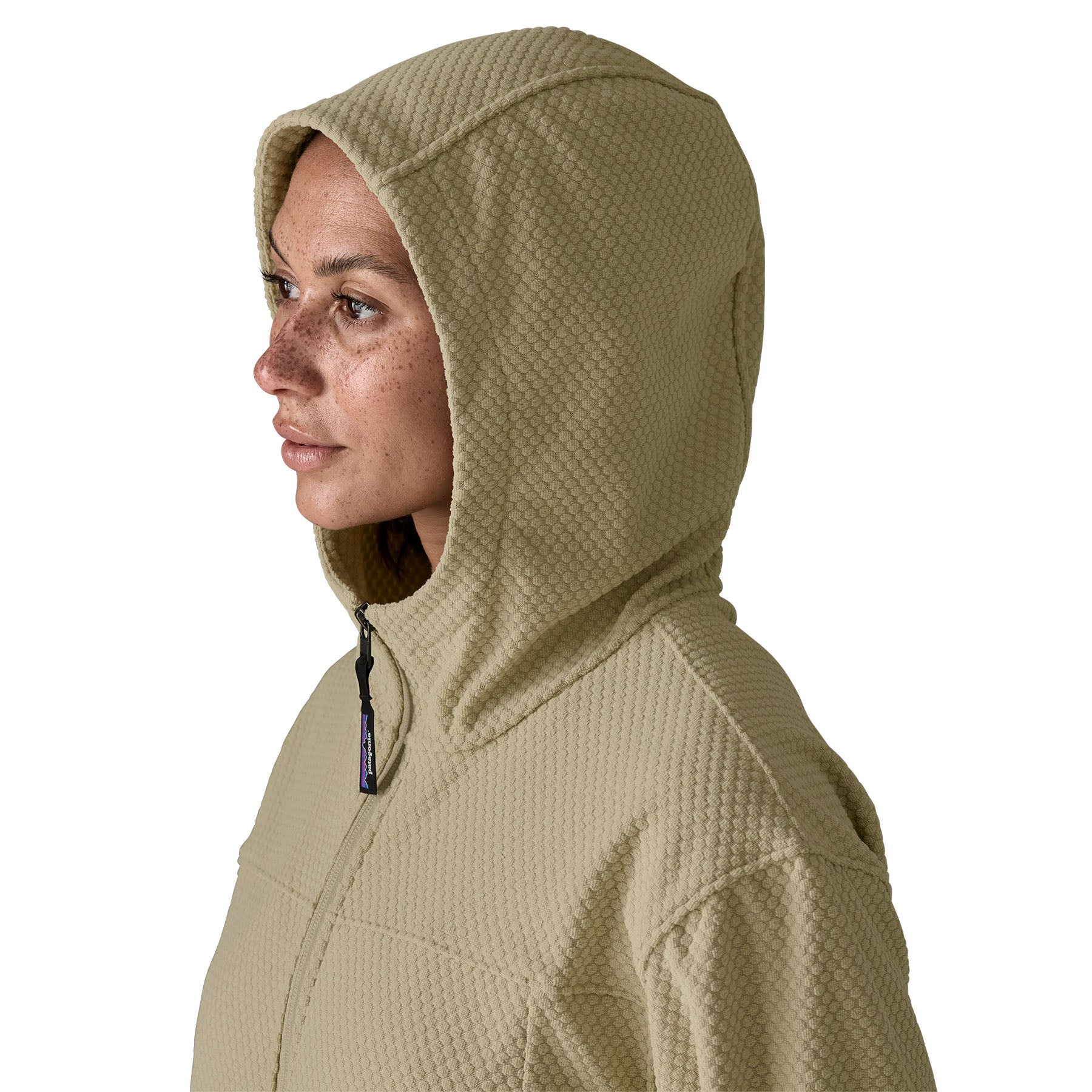 Women's Textured Fleece Hoody in WEATHERED STONE | Patagonia Bend