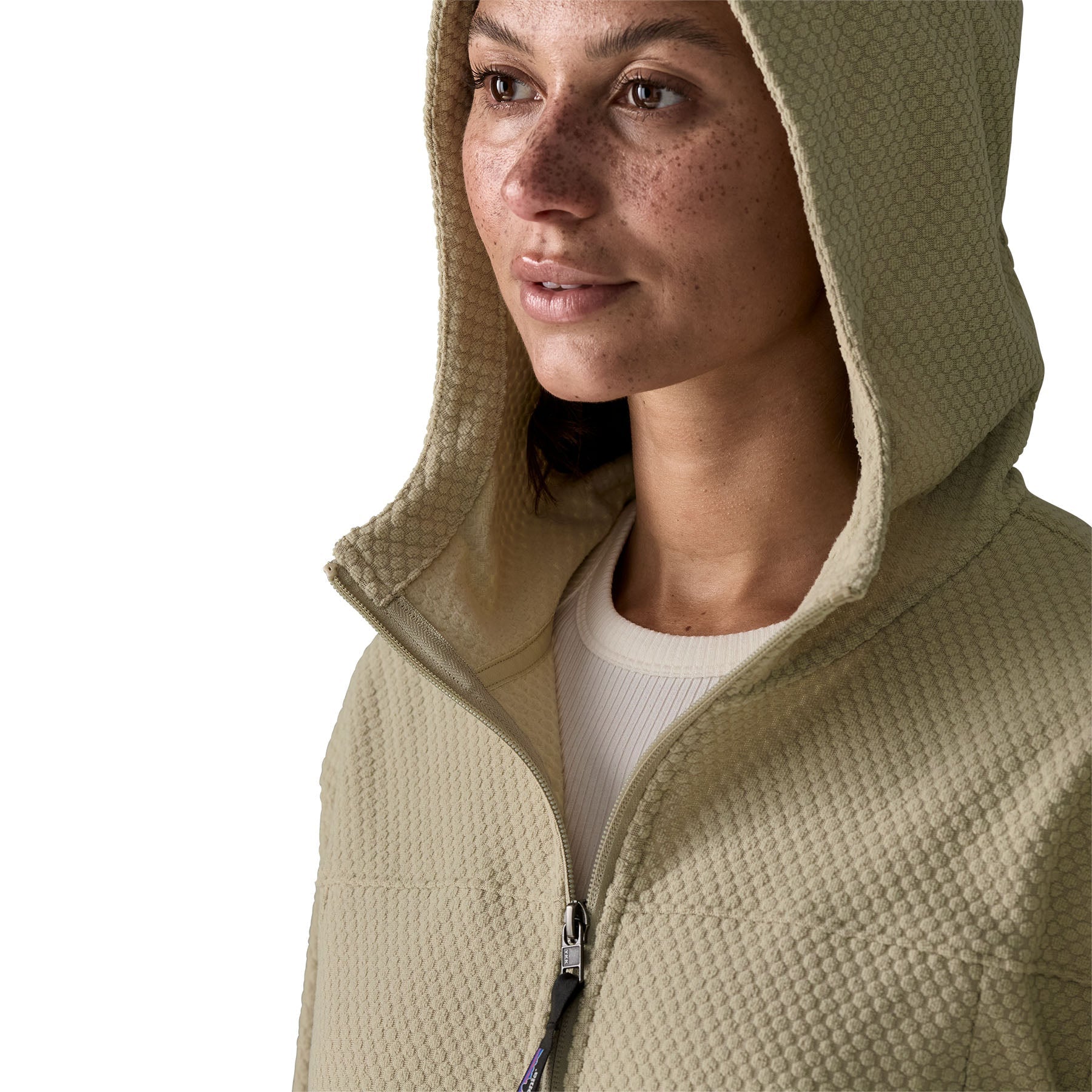 Women's Textured Fleece Hoody in WEATHERED STONE | Patagonia Bend