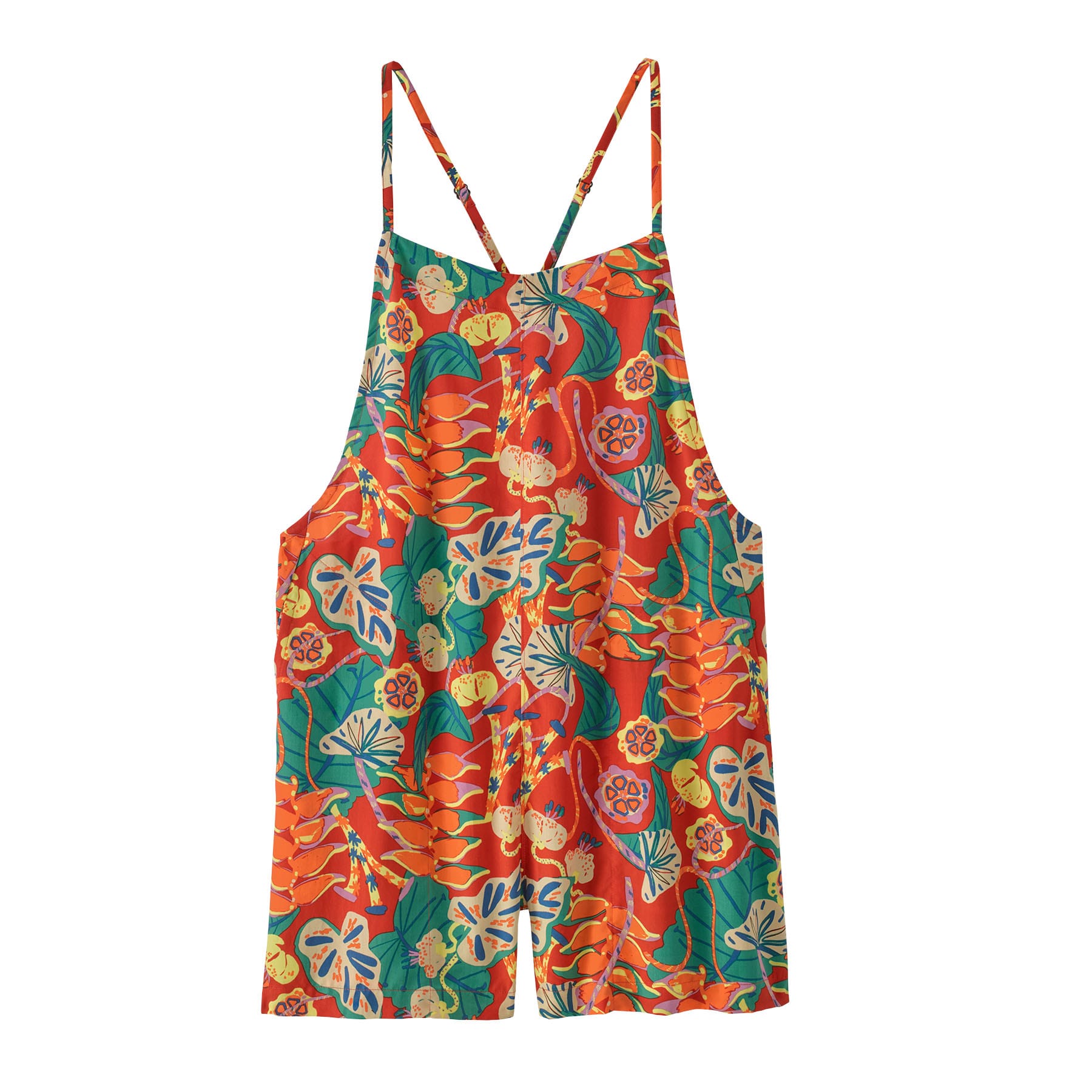 Women's Tidal Threads Romper in Tropiclimb: Hot Ember | Patagonia Bend